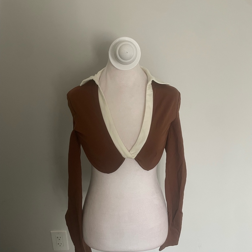 hazel boutique long sleeve crop top